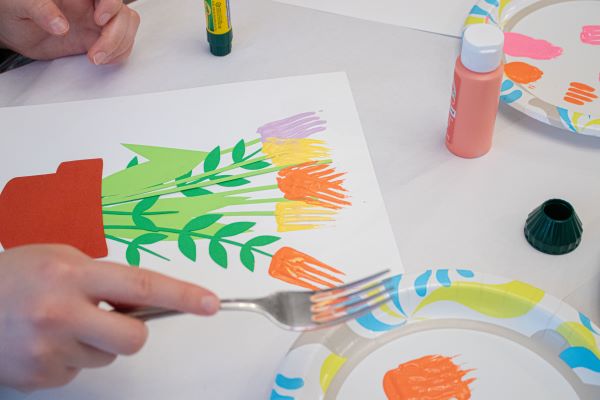 Spring Flower Fork Painting Craft